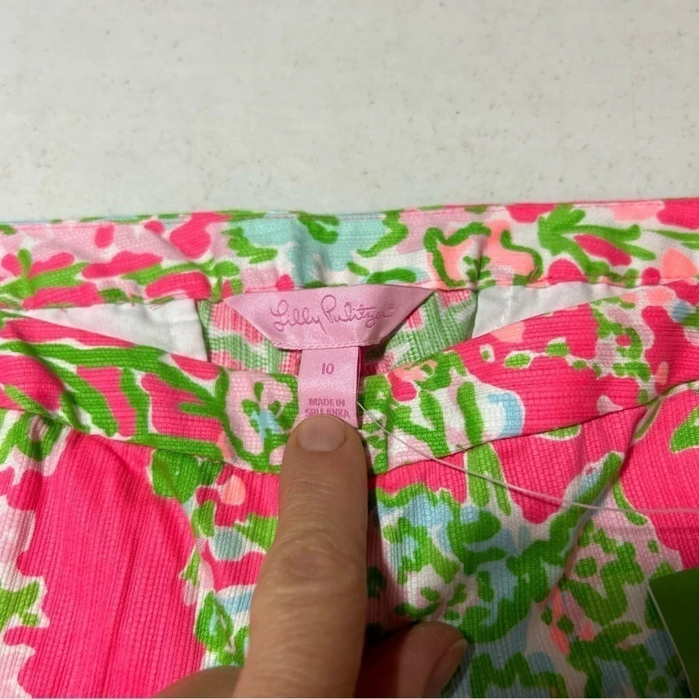 New Lilly Pulitzer Womens Adie Shorts 10 Flamingo Pink Southern Charm Cotton - Picture 4 of 7